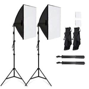 Photography & Videography Studio Lighting Kit Set Softbox  Daylight Studio Light Stand Square Cube Softbox Cantilever Bag Softbox