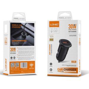 LDNIO C105 30W Mini Size Single Port USB QC3.0 Car Charger
