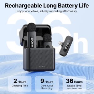 BOYA BY-V3 IPHONE Lighting Port .4 GHz Dual-Channel Wireless Microphone