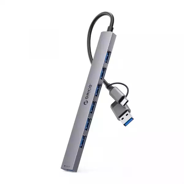 ORICO YSA2-U3 2-IN-7 USB-C & USB 3.0 TO 7-Port USB Hub 3.0*1, 2.0*6