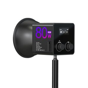 Mamen SL-C80R LED Video BI Color +RGB Light With Built In Battery Power Portable Cob Photography Light ( Bowen Mount Including )