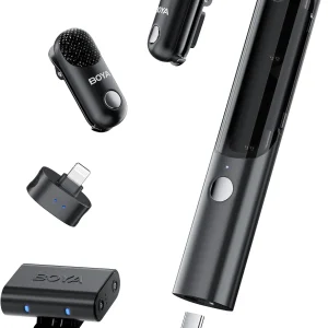 BOYA Magic Transformable AI-Powered Mini Wireless Microphone 02 – 4-in-1 Design