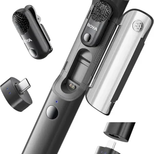 BOYA Magic Transformable AI-Powered Mini Wireless Microphone 05 – 4-in-1 Design | Noise Cancellation | 3-Year Warranty