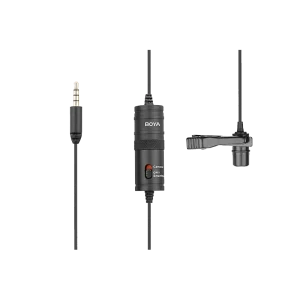 BOYA BY-M1 Lavalier Microphone with 3-Year Warranty | Universal Clip-On Mic for Cameras, Smartphones & Computers